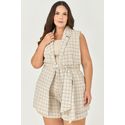 Conjunto Short e Blusa com Detalhe Listras - MySize - Sentir