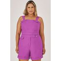 Short Alfaiataria com Detalhe Botão - MySize - Trópicos 
