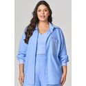 Blusa Camisa com Detalhe Listras MySize - Verano 