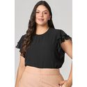 Blusa com Babado Duplo na Manga MySize - Verano 