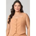 Colete Alfaiataria com Detalhe Botão Sol MySize - Verano 