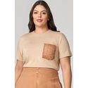T-Shirt Malha com Detalhe Bolso MySize - Verano 