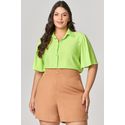 Short com Detalhe Cós Ponta com Botão Sol MySize - Verano