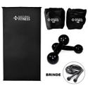 Kit Colchonete + Par halteres de 1kg + Par de caneleiras de 1kg + Corda Brinde
