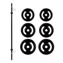 Kit Body Pump - Barra + 2 anilhas emborrachadas de 3, 2 e 1kg total 12kg