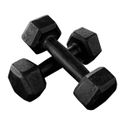 Par de Dumbbell Sextavado Pintado Preto 4kg