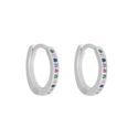 ARGOLA CLICK CRAVEJADA COLORIDA M - New prata e cia