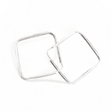 ARGOLA QUADRADA FIO REDONDO G - New prata e cia