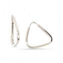 ARGOLA TRIANGULAR FIO QUADRADO - New prata e cia