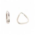 ARGOLA TRIANGULAR FIO QUADRADO - New prata e cia