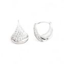ARGOLA CLICK TRIANGULAR CRAVEJADA - New prata e cia