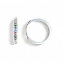 ARGOLA CLICK ZIRCONIA COLORIDA - New prata e cia