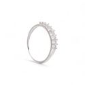 ANEL MEIA ALIANCA ZIRCONIA CRISTAL - New prata e cia