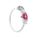 ANEL ZIRCÔNIA GOTA CRISTAL / PINK / LAVANDA - New prata e cia