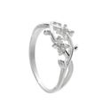 ANEL RAMO COM FLORES ZIRCÔNIA - New prata e cia