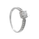 ANEL SOLITÁRIO APARADOR ZIRCÔNIA CRISTAL 4 GARRAS ... - New prata e cia
