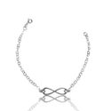 PULSEIRA INFINITO CORACAO PRATA 925 - New prata e cia