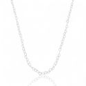 CORRENTE PRATA 925 ELO CORACAO VAZADO 60CM - New prata e cia