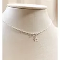 CHOCKER PRATA 925 CORACAO VAZADO ESTRELA PENDURADA - New prata e cia