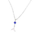CHOCKER PRATA 925 RABO SEREIA E ZIRCONIA AZUL - New prata e cia