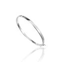 BRACELETE PRATA 925 OVAL FIO QUADRADO GROSSO - New prata e cia