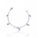 PULSEIRA 5 ZIRCONIA ROSA INGLESA PRATA 925 - New prata e cia