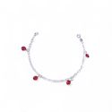PULSEIRA 4 ZIRCONIA VERMELHA PRATA 925 - New prata e cia