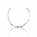 PULSEIRA 5 ZIRCONIA NAVETE COLORIDO PRATA 925 - New prata e cia