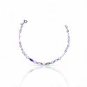 PULSEIRA 4 ZIRCONIA NAVETE COLORIDO PRATA 925 - New prata e cia