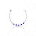 PULSEIRA 5 PINGENTES AZUL ROYAL PRATA 925 - New prata e cia