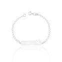 PULSEIRA INFANTIL PLACA COROA PRATA 925 - New prata e cia