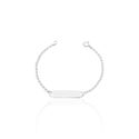 PULSEIRA PLACA RETANGULAR LISA PRATA 925 - New prata e cia