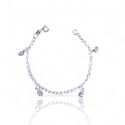 PULSEIRA INFANTIL4 ZIRCONIA CRISTAL PRATA 925 - New prata e cia