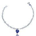 PULSEIRA CORAÇÃO OLHO GREGO PRATA 925 - New prata e cia