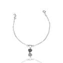 PULSEIRA CORACAO VAZADO E CORACAO LISO PRATA 925 - New prata e cia