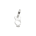 BERLOQUE COELHO VAZADO ZIRCONIA CRISTAL PRATA 925 - New prata e cia