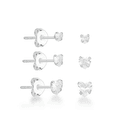 TRIO ZIRCONIA CORACAO - New prata e cia