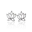 BRINCO FLOR DE LOTUS VAZADA - New prata e cia