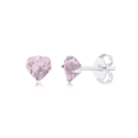 BRINCO ZIRCONIA CORACAO ROSA 6MM - New prata e cia