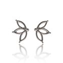 BRINCO MEIA FLOR LISA - New prata e cia