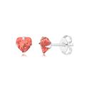 BRINCO ZIRCONIA CORACAO VERMELHO 5MM - New prata e cia
