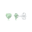 BRINCO ZIRCONIA CORACAO VERDE CLARO 5MM - New prata e cia