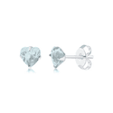 BRINCO ZIRCONIA CORACAO AZUL CLARO 5MM - New prata e cia