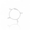 PULSEIRA INFANTIL 4 ZIRCONIA CRISTAL PRATA 925 - New prata e cia