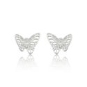 BRINCO BORBOLETA ZIRCONIA - New prata e cia