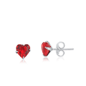 BRINCO ZIRCONIA CORACAO VERMELHO 4MM - New prata e cia