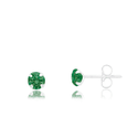 BRINCO ZIRCONIA REDONDO VERDE 3MM - New prata e cia