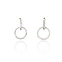 BRINCO CIRCULO CRAVEJADO BASE RETANGULAR - New prata e cia