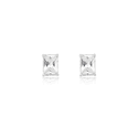 BRINCO RETANGULAR ZIRCONIA - New prata e cia