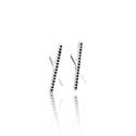 BRINCO SINETE CRUZADO LISO / ZIRCONIA PRETA - New prata e cia
